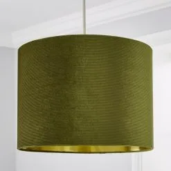 Dunelm Moss Green Santos Velvet Corduroy Shade -Dunelm Lights Sales 1000181099 alt01