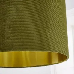 Dunelm Moss Green Santos Velvet Corduroy Shade -Dunelm Lights Sales 1000181099 alt02