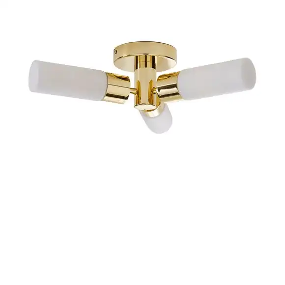 Dunelm Porto Bathroom 3 Light Ceiling Fitting Brass 5 Dunelm Porto Bathroom 3 Light Ceiling Fitting Brass - Image 5