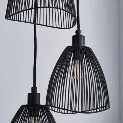 Elements Jaula Black Cluster Ceiling Fitting -Dunelm Lights Sales 1000182569 alt02