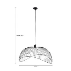 Elements Jaula 70cm Ceiling Fitting Black -Dunelm Lights Sales 1000182570 alt07