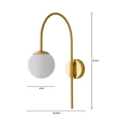 Dunelm Eniola Easy Fit Plug In Wall Light Gold -Dunelm Lights Sales 1000182573 alt07