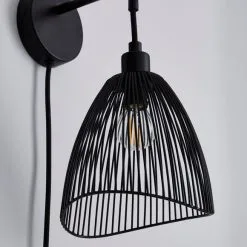Elements Jaula Wall Light Black -Dunelm Lights Sales 1000182574 alt02