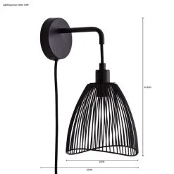 Elements Jaula Wall Light Black -Dunelm Lights Sales 1000182574 alt07