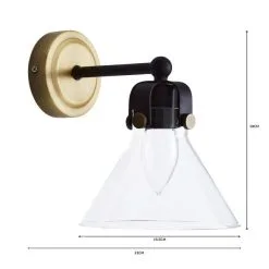 Dunelm Paulson Bathroom Wall Light Antique Brass -Dunelm Lights Sales 1000182579 alt07