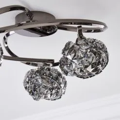 Dunelm Cecilie Ceiling Fitting Dark Chrome -Dunelm Lights Sales 1000182582 alt02