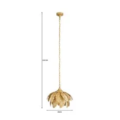 Dunelm Farrah Palm Leaf Ceiling Fitting Gold -Dunelm Lights Sales 1000182784 alt07