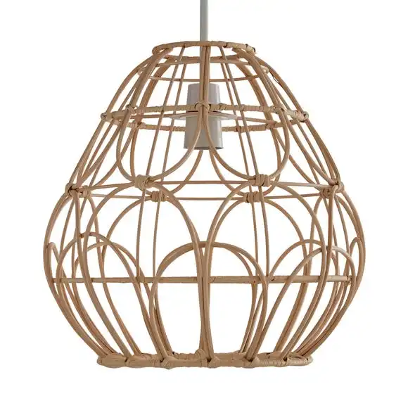 Dunelm Decorative Cane Easy Fit Pendant Natural 4 Dunelm Decorative Cane Easy Fit Pendant Natural - Image 4