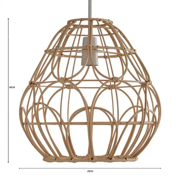 Dunelm Decorative Cane Easy Fit Pendant Natural 5 Dunelm Decorative Cane Easy Fit Pendant Natural - Image 5