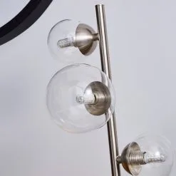 Dunelm Tarsia Glass Table Lamp Satin Nickel -Dunelm Lights Sales 1000182789 alt02