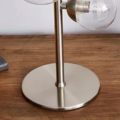 Dunelm Tarsia Glass Table Lamp Satin Nickel -Dunelm Lights Sales 1000182789 alt03