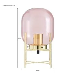 Elements Dayo Table Lamp Pink -Dunelm Lights Sales 1000182797 alt07