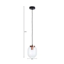 Elements Dayo 1 Light Ceiling Fitting -Dunelm Lights Sales 1000182799 alt07