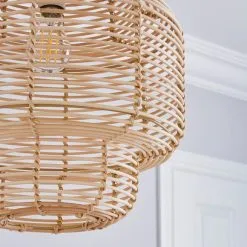 The Edited Life Wicker Tiered Easy Fit Pendant Natural -Dunelm Lights Sales 1000182804 alt02