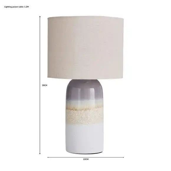 Dunelm Audre Ceramic Glaze Table Lamp 6 Dunelm Audre Ceramic Glaze Table Lamp - Image 6