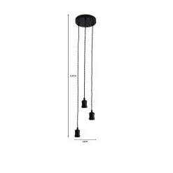 Dunelm Charlie 3 Light Cluster Flex Fitting -Dunelm Lights Sales 1000182921 alt07