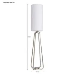 Dunelm Robyn Dual Lit Integrated LED Floor Lamp White -Dunelm Lights Sales 1000182924 alt07