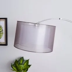 Dunelm Echo Organza Arc Floor Lamp Grey -Dunelm Lights Sales 1000182926 alt02