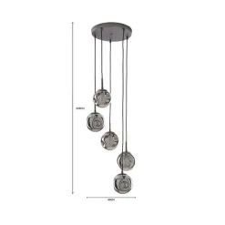 Dunelm Alexis 5 Light Cluster Fitting -Dunelm Lights Sales 1000183022 alt05