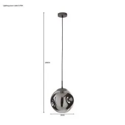 Dunelm Alexis Glass 1 Light Pendant Ceiling Fitting -Dunelm Lights Sales 1000183024 alt05