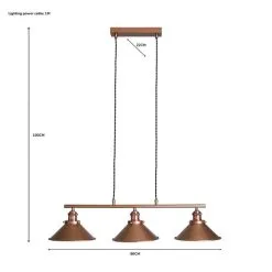 Dunelm Logan 3 Light Diner Ceiling Fitting -Dunelm Lights Sales 1000183031 alt07