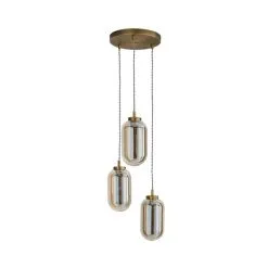 Dunelm Safi Mesh Detail 3 Cluster Ceiling Fitting Antique Brass -Dunelm Lights Sales 1000183096 alt05