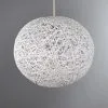 Dunelm Abaca Ball 27cm White Easy Fit Pendant -Dunelm Lights Sales 30027683