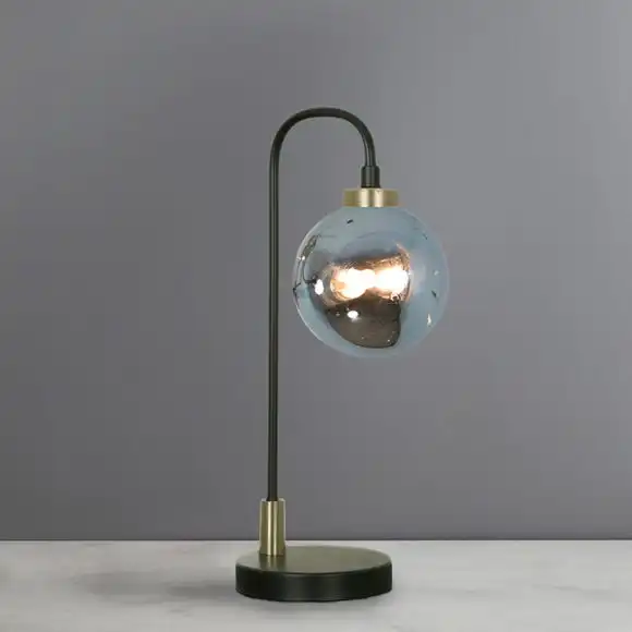 Dunelm Tanner Black And Smoked Glass Table Lamp 1 Dunelm Tanner Black And Smoked Glass Table Lamp