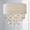 Dunelm Mila Ivory Jewel Shade Easy Fit Pendant -Dunelm Lights Sales 30244165