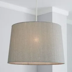 Dunelm Sara Tapered Lamp Shade 40cm Grey
