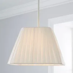 Dunelm Square Pleat Lamp Shade 25cm Ivory