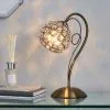 Dunelm Bergen Crystal Antique Brass Table Lamp -Dunelm Lights Sales 30579875