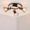 Dunelm Milas 3 Light Black Industrial Semi-Flush Ceiling Fitting -Dunelm Lights Sales 30624652