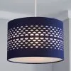 Dunelm Hanbury Laser Cut Lamp Shade 30cm Navy