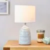 Dunelm Tenby Ceramic White And Blue Table Lamp -Dunelm Lights Sales 30647575