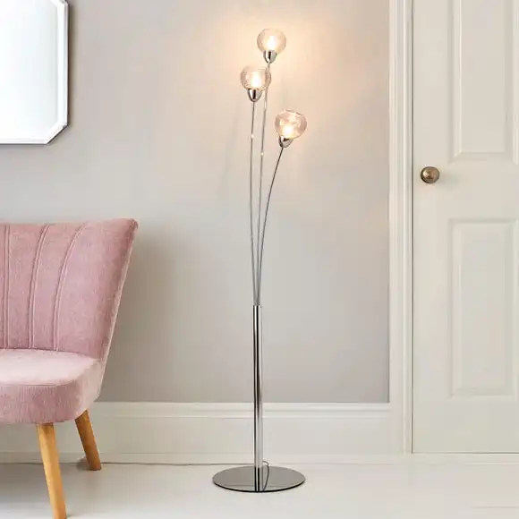Dunelm Kelly 3 Arm Bubble Glass Floor Lamp 1 Dunelm Kelly 3 Arm Bubble Glass Floor Lamp