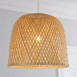 Dunelm Leena Bamboo Easy Fit Pendant