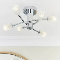 Vogue Lighting Vogue Havana 6 Light Semi Flush Ceiling Fitting