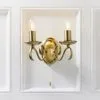 Vogue Lighting Vogue Bernice 2 Light Wall Light Antique Brass -Dunelm Lights Sales 30671117