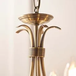 Vogue Lighting Vogue Bernice 5 Light Candelabra Ceiling Fitting Antique Brass -Dunelm Lights Sales 30671118 alt04