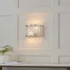 Vogue Lighting Vogue Hudson 2 Light Crystal Wall Light -Dunelm Lights Sales 30671152