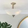 Vogue Lighting Vogue Welles 3 Light Semi Flush Ceiling Fitting -Dunelm Lights Sales 30671153