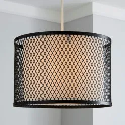 Dunelm Palle Mesh Black Easy Fit Pendant