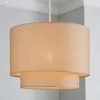 Dunelm Sara Two Tier Lamp Shade 30cm Natural -Dunelm Lights Sales 30671295