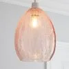 Dunelm Akola Pink Glass Easy Fit Pendant -Dunelm Lights Sales 30671296