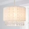 Dunelm Riah Jewel Shade Ivory Easy Fit Pendant -Dunelm Lights Sales 30671312