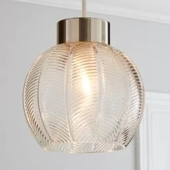 Dunelm Colleen Clear Glass Easy Fit Pendant