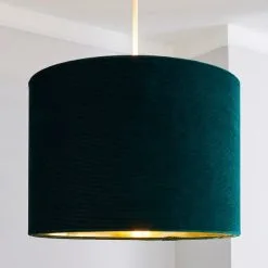 Dunelm Santos Drum Lamp Shade 36cm Green