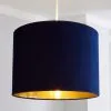 Dunelm Santos Drum Lamp Shade 36cm Navy -Dunelm Lights Sales 30671352