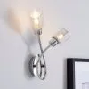 Dunelm Grace 2 Light Chrome Wall Light -Dunelm Lights Sales 30671386